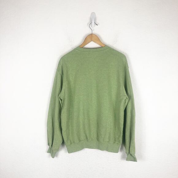 Urban Outfitters Michigan Patch Crewneck Sweatshirt Small Green Pullover Cozy - Picture 11 of 12
